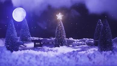 圣诞片头平安夜三维模型开场AE模板视频的预览图